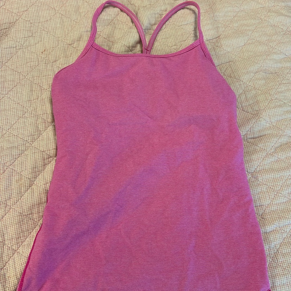 Pink lululemon tank top